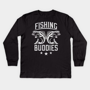 Fishing Buddies Fishermen Kids Long Sleeve T-Shirt